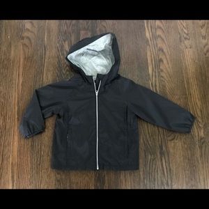Zara baby boy black windbreaker jacket sz 2/3 yrs